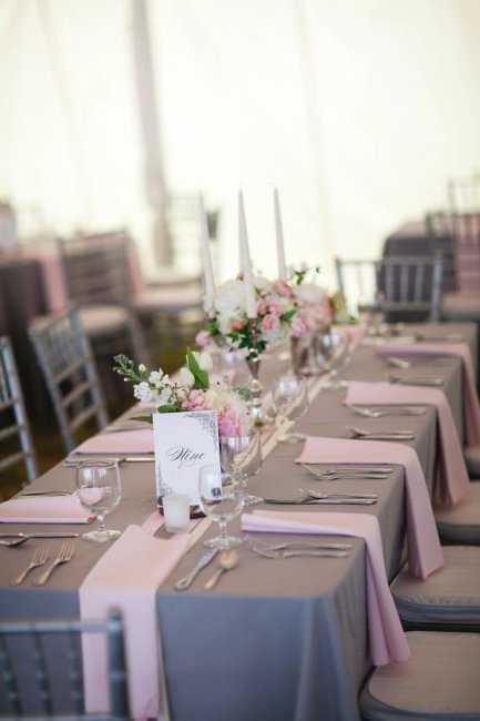 Серо-розовая свадьба