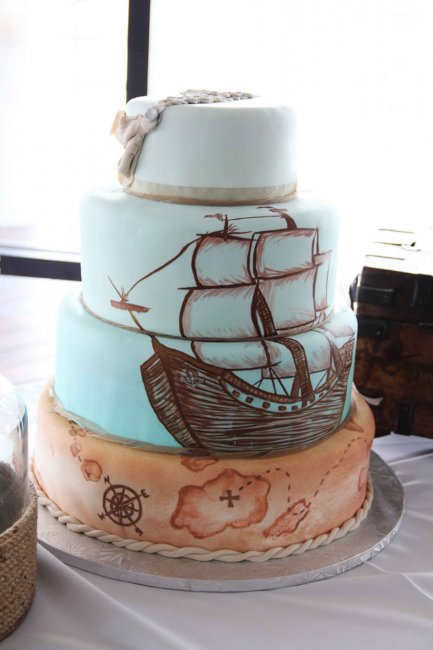 Торт для пиратской свадьбы