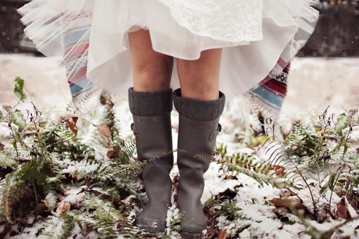 Зимння обувь для невесты