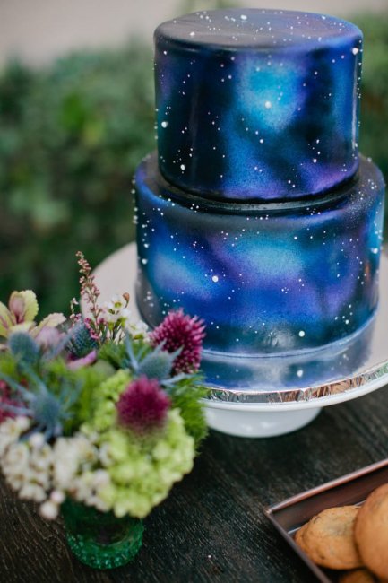 Космический торт для свадьбы