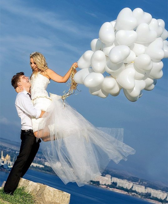 Воздушные шары на свадьбе