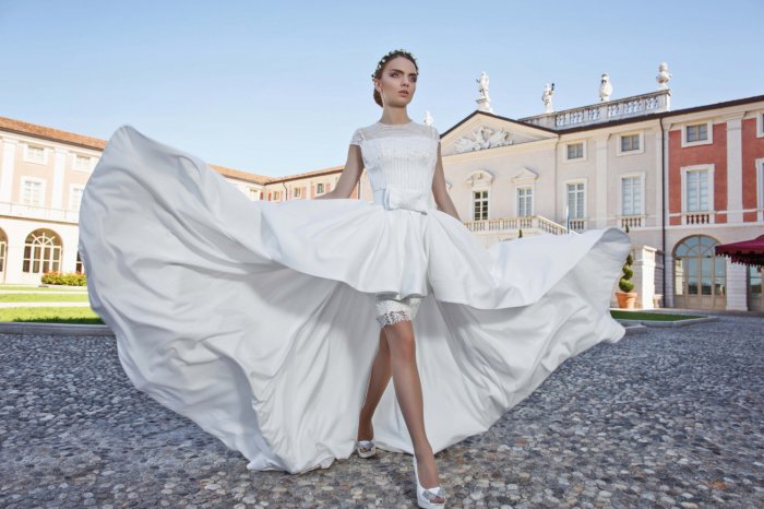 Свадебное платье-трансформер со съемной юбкой