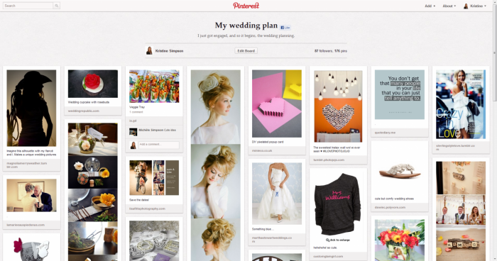 Pinterest - инструмент для подготовки к свадьбе
