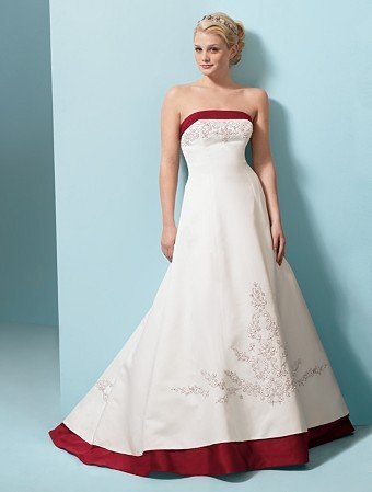 Двухцветное свадебное платье